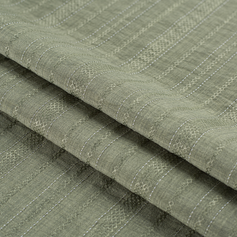 HY557-Rayon 136GSM 99%P 1% Rayon Diamond Lyocell tkanina s prugama naizmjenične debljine